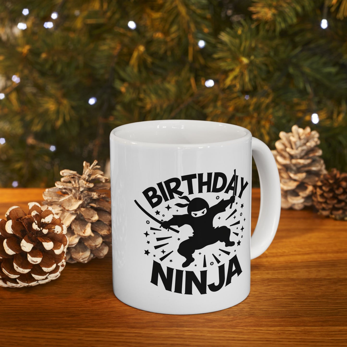 Birthday Ninja Mug, Fun Coffee Cup Gift, Unique Ninja Lover Ceramic Mug, Kids Gift Idea, Birthday Celebration Present, Funny Gift