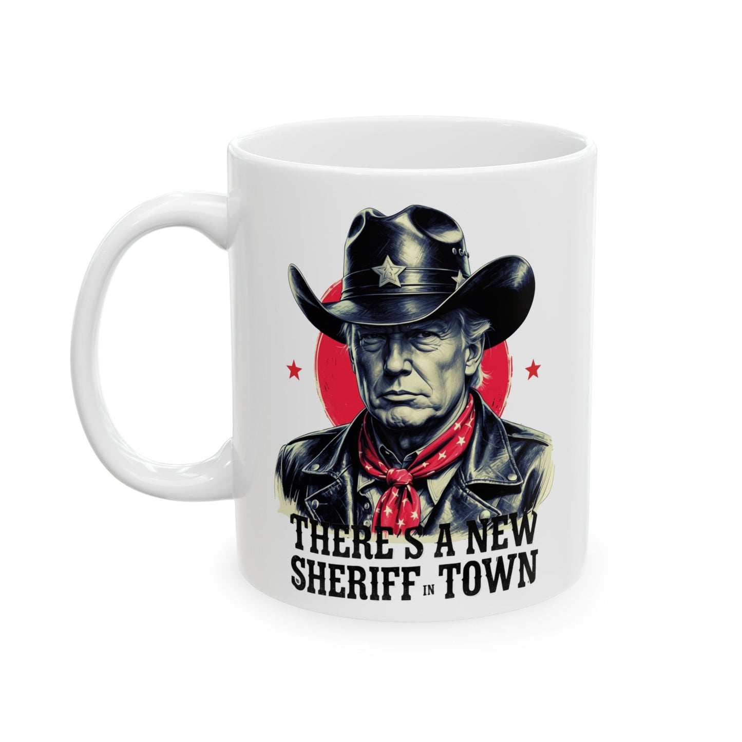 Rugged Western Cowboy Mug, 11oz 15oz Patriotic Ceramic Coffee Cup, Political Humor Gift, Rustic USA Pride Mug, Freedom Lover Drinkware