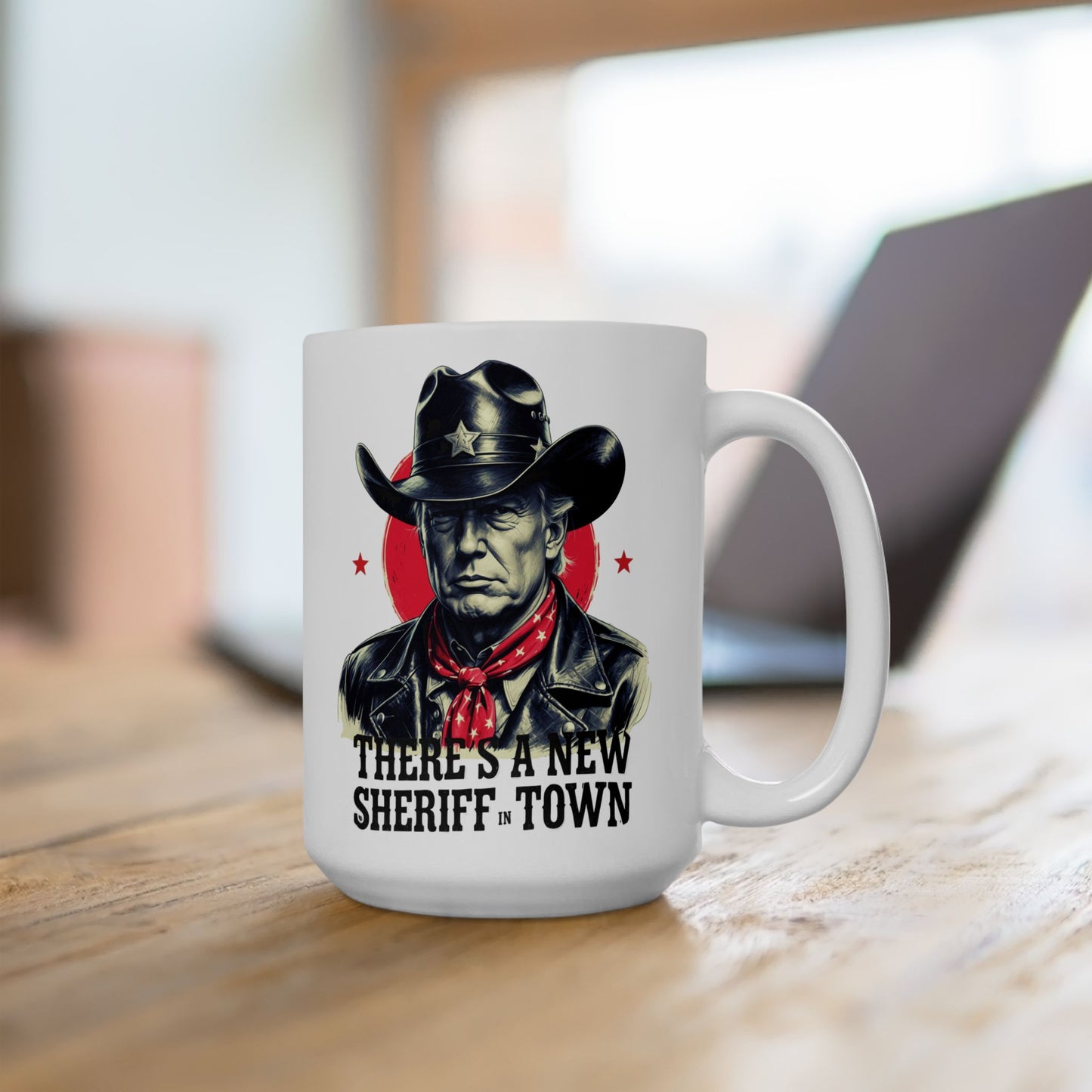 Rugged Western Cowboy Mug, 11oz 15oz Patriotic Ceramic Coffee Cup, Political Humor Gift, Rustic USA Pride Mug, Freedom Lover Drinkware