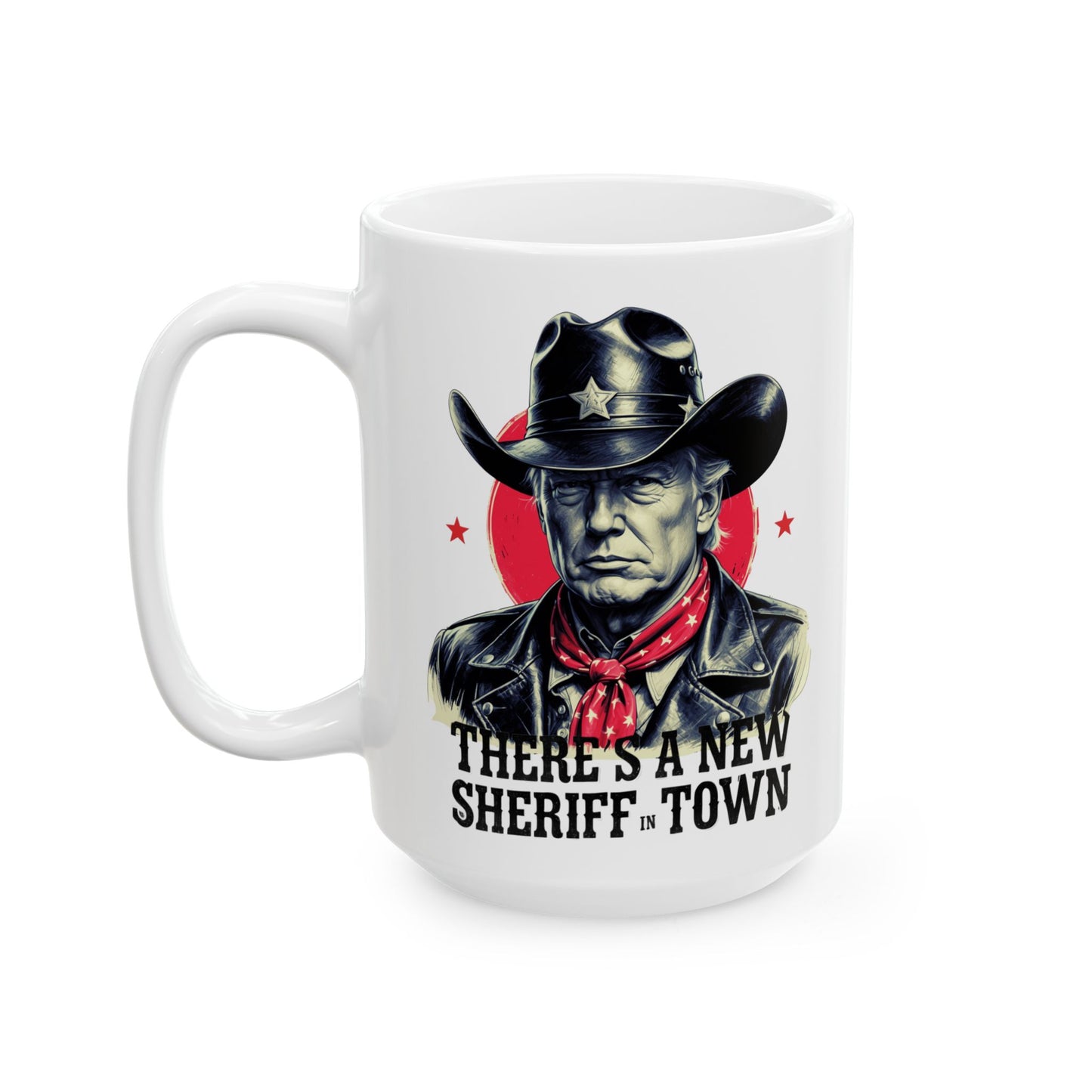 Rugged Western Cowboy Mug, 11oz 15oz Patriotic Ceramic Coffee Cup, Political Humor Gift, Rustic USA Pride Mug, Freedom Lover Drinkware