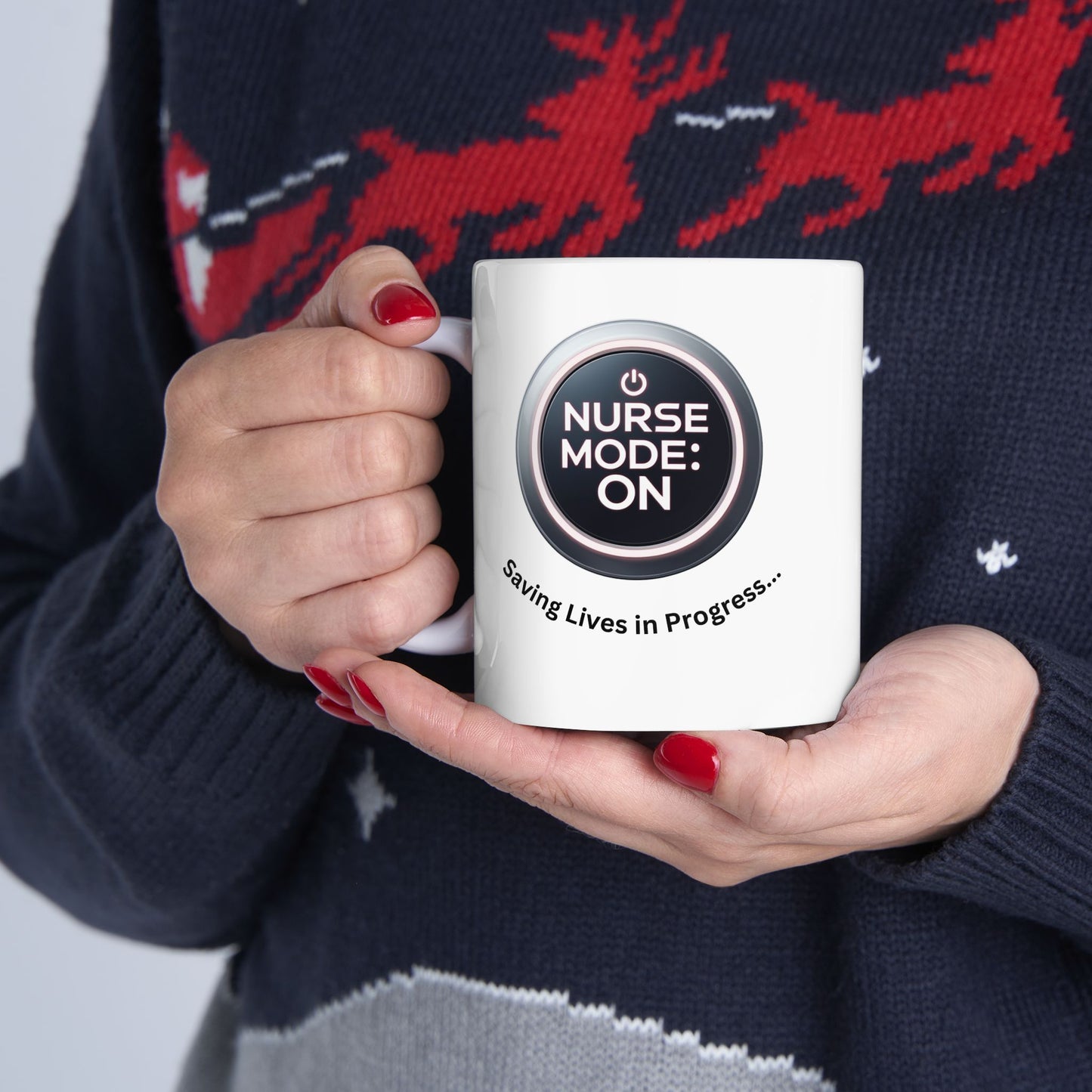 Nurse Mug, Nursing School Grad Gift, Funny Coffee Lover Ceramic Mug, Nurse Gifts, Valentines Day Gift for Nurse, 11oz, 15oz