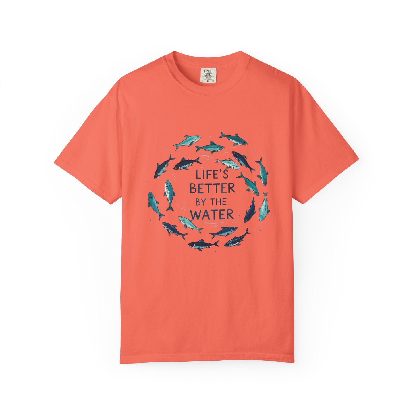 Comfort Colors® Life's Better by the Water Unisex Fishing Shirt, Fishing Lover's Tee, Funny Fishing Gift, Fathers Day, Husband Gift, Daddy Shirt, Grandpa