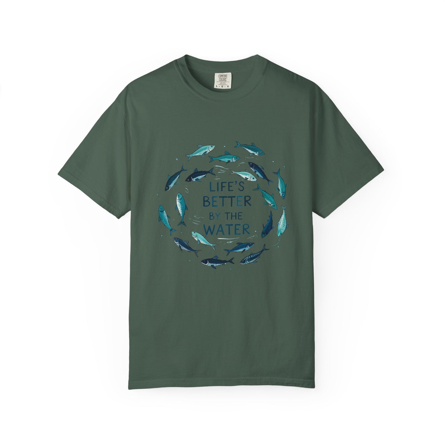 Comfort Colors® Life's Better by the Water Unisex Fishing Shirt, Fishing Lover's Tee, Funny Fishing Gift, Fathers Day, Husband Gift, Daddy Shirt, Grandpa