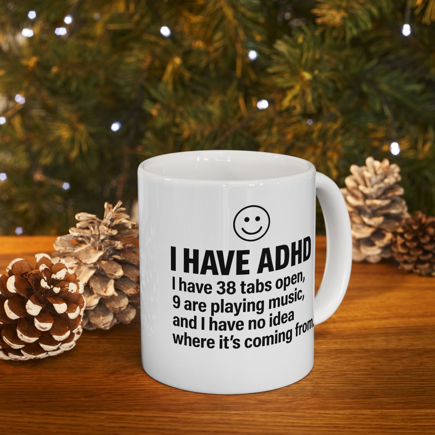ADHD Awareness Inspirational Ceramic Mug, Coffee Cup for Motivation, Perfect Gift for Friends, Self-Care Reminder, Unique Office Mug,