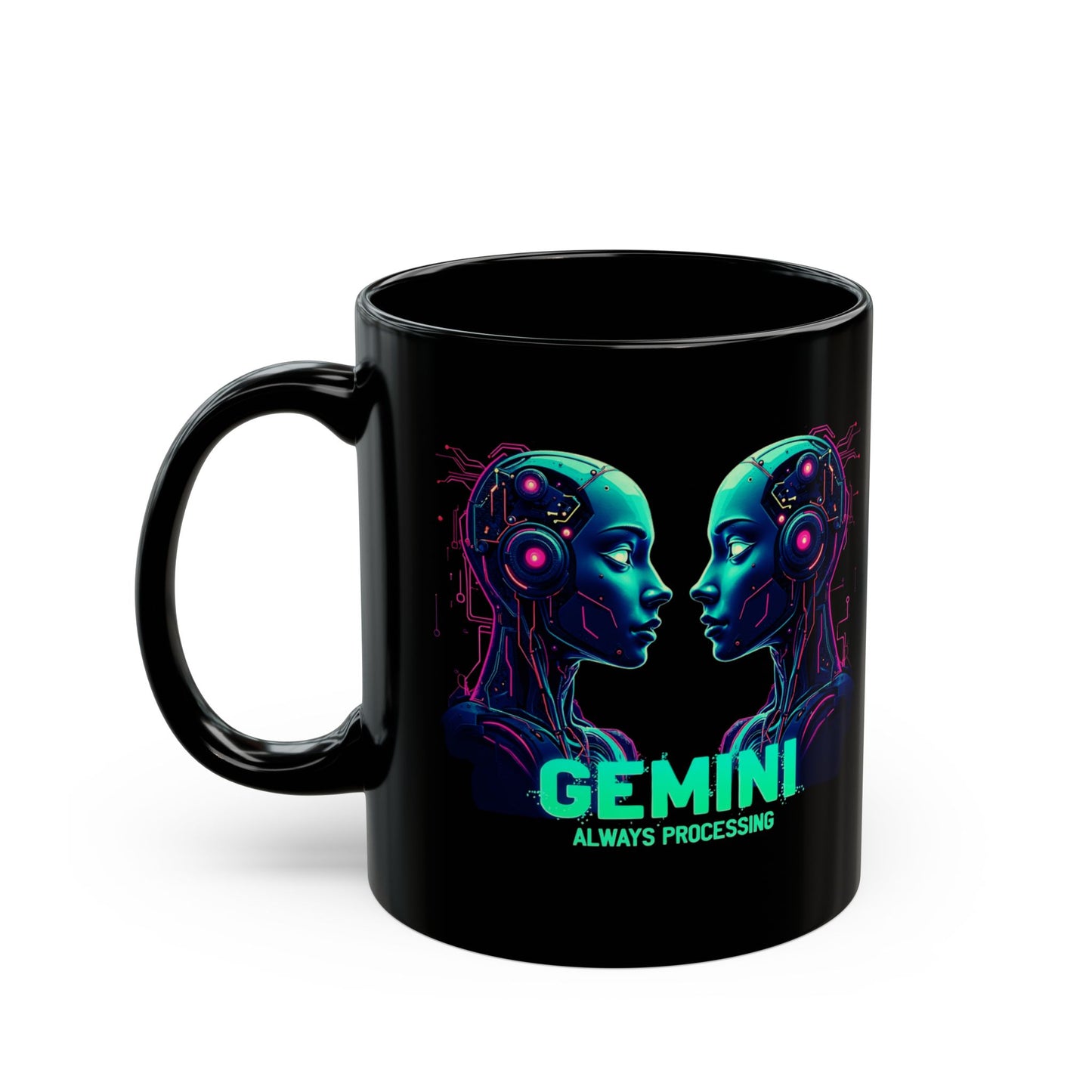 Gemini Zodiac Mug, May June Birthday Gift, Horoscope Astrology Cup, Cute Birthday Gift for Her, Black Mug 11oz, Gemini Mug
