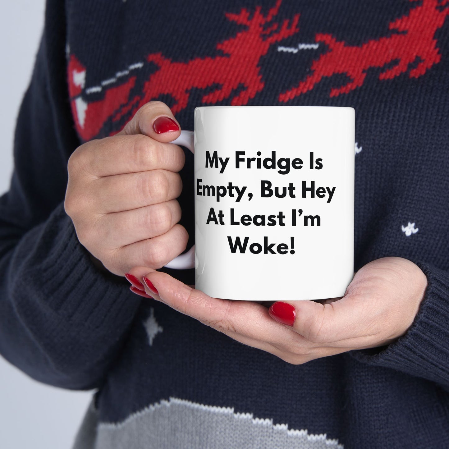 Anti Woke Ceramic Mug, Funny Anti Liberal Conservative Gift, 11oz Cup for Republicans,Gift for Republicans, Sarcastic Political Cup