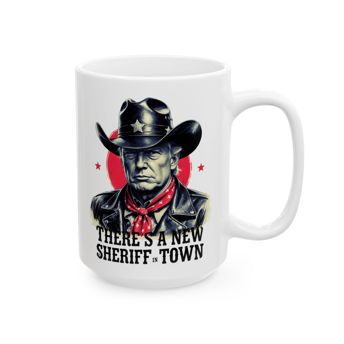 Rugged Western Cowboy Mug, 11oz 15oz Patriotic Ceramic Coffee Cup, Political Humor Gift, Rustic USA Pride Mug, Freedom Lover Drinkware