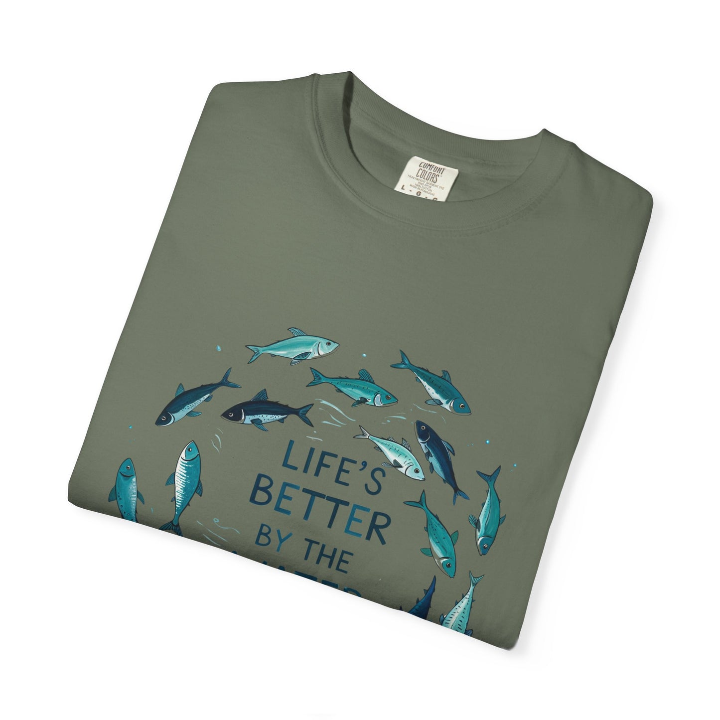 Comfort Colors® Life's Better by the Water Unisex Fishing Shirt, Fishing Lover's Tee, Funny Fishing Gift, Fathers Day, Husband Gift, Daddy Shirt, Grandpa