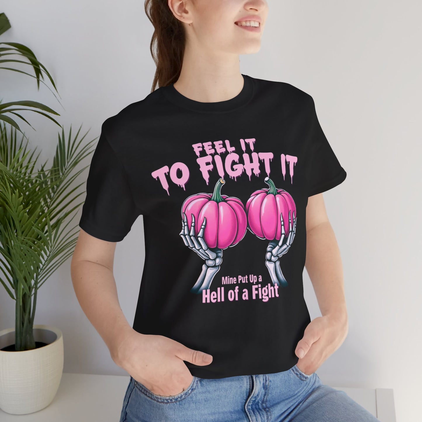 Pink Ribbon Support Tee – Unisex Cancer Awareness Shirt, Fighter Gift, Survivor Strength Apparel, Inspirational Motivational T-Shirt