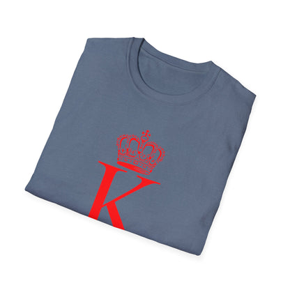King of Hearts Poker T-Shirt, Unisex Softstyle Tee, Casual Gamer Apparel, Playing Cards Gift, Fun Party Wear, Card Game Outfit