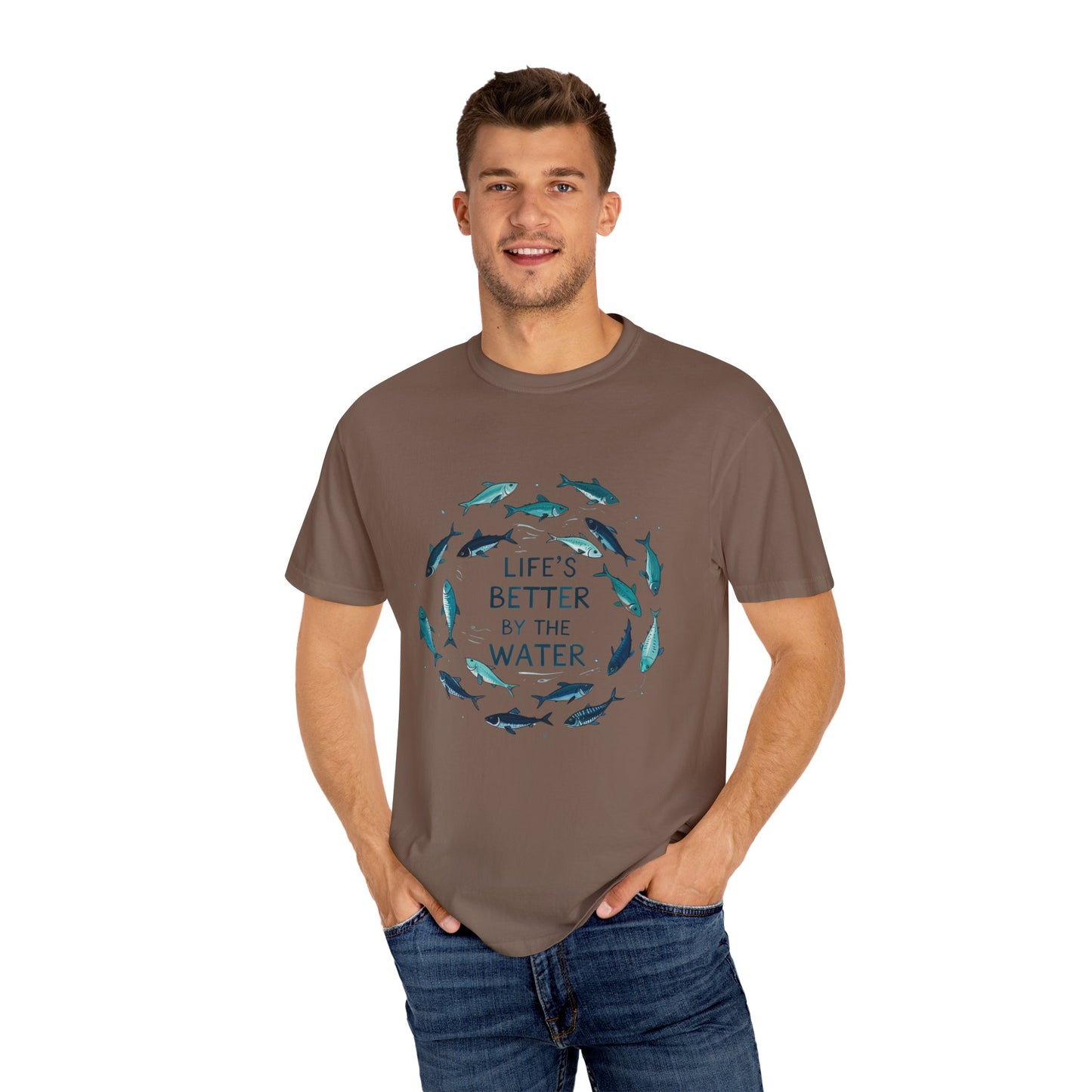 Comfort Colors® Life's Better by the Water Unisex Fishing Shirt, Fishing Lover's Tee, Funny Fishing Gift, Fathers Day, Husband Gift, Daddy Shirt, Grandpa