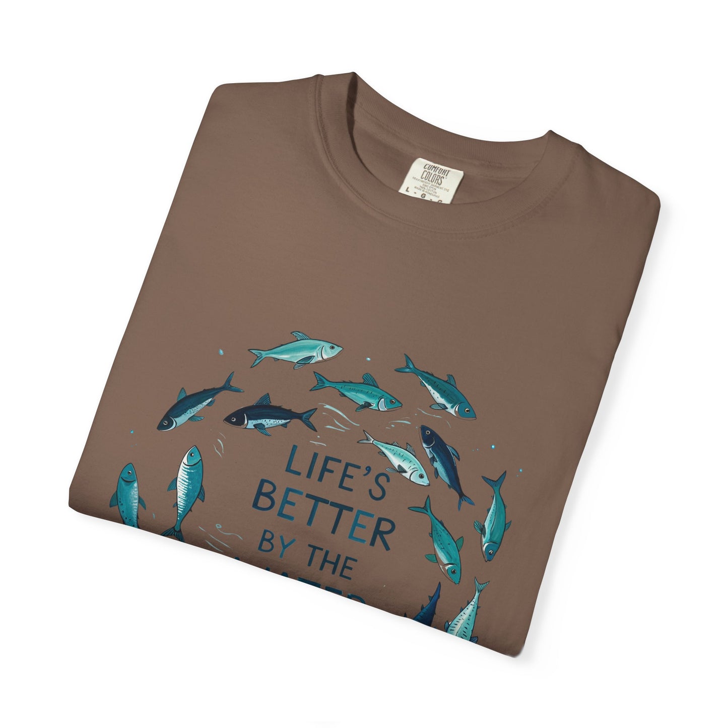 Comfort Colors® Life's Better by the Water Unisex Fishing Shirt, Fishing Lover's Tee, Funny Fishing Gift, Fathers Day, Husband Gift, Daddy Shirt, Grandpa