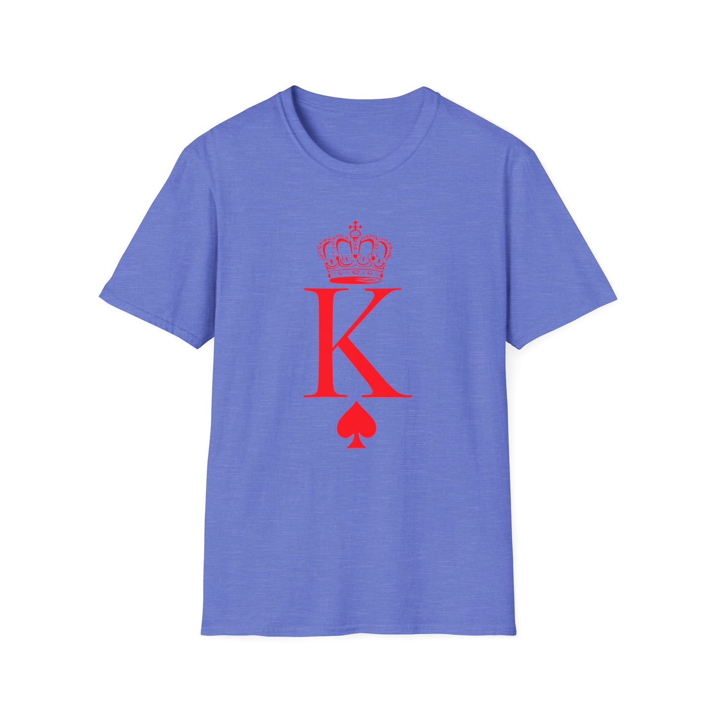 King of Hearts Poker T-Shirt, Unisex Softstyle Tee, Casual Gamer Apparel, Playing Cards Gift, Fun Party Wear, Card Game Outfit