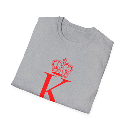 King of Hearts Poker T-Shirt, Unisex Softstyle Tee, Casual Gamer Apparel, Playing Cards Gift, Fun Party Wear, Card Game Outfit