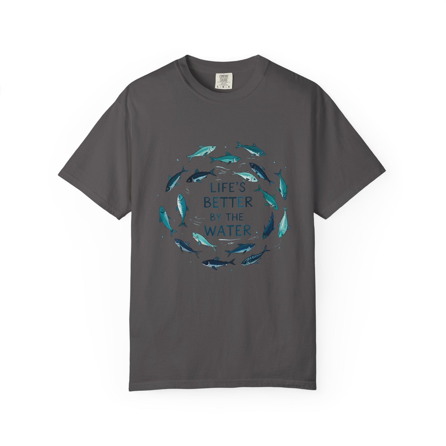 Comfort Colors® Life's Better by the Water Unisex Fishing Shirt, Fishing Lover's Tee, Funny Fishing Gift, Fathers Day, Husband Gift, Daddy Shirt, Grandpa