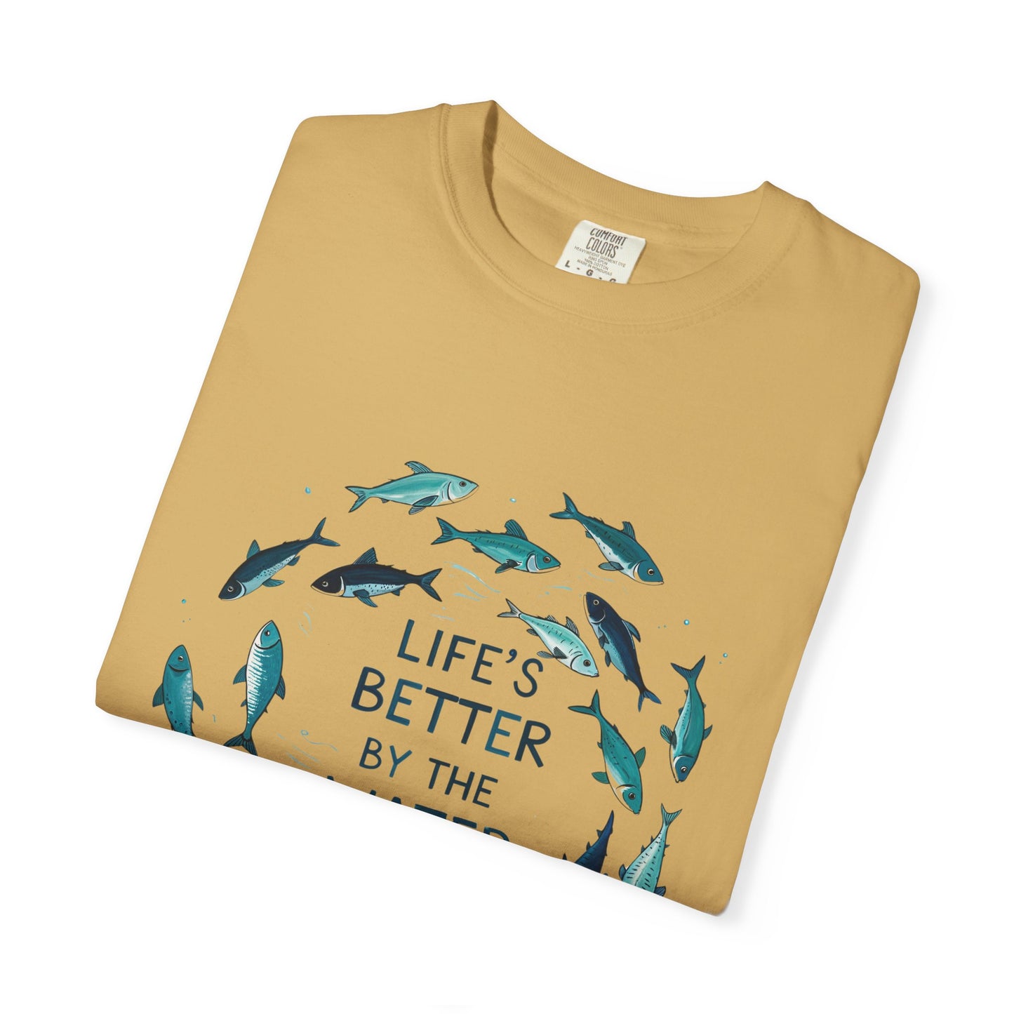 Comfort Colors® Life's Better by the Water Unisex Fishing Shirt, Fishing Lover's Tee, Funny Fishing Gift, Fathers Day, Husband Gift, Daddy Shirt, Grandpa