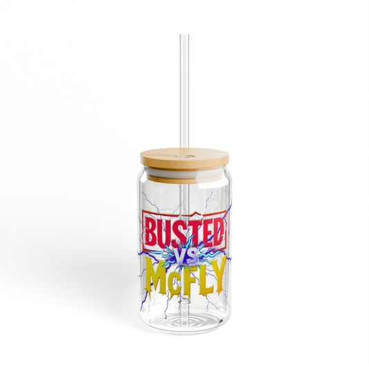 Busted VS McFly Sipper Glass, Tour 2025 Fan Gift, Eco-Friendly Drinkware, Music Tour Merch, Band Collaboration