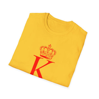 King of Hearts Poker T-Shirt, Unisex Softstyle Tee, Casual Gamer Apparel, Playing Cards Gift, Fun Party Wear, Card Game Outfit