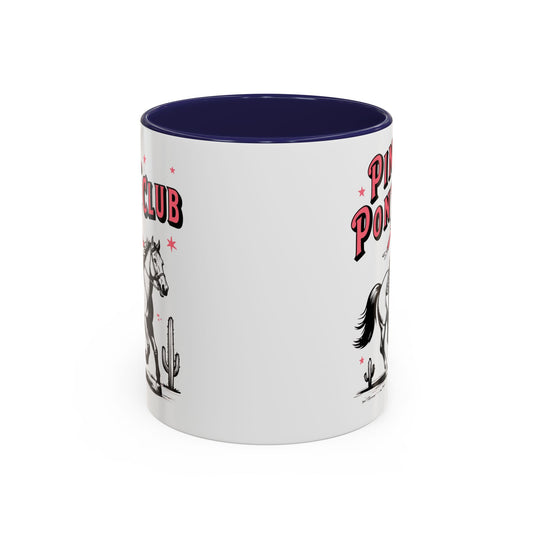 Pink Pony Club Mug, Equestrian Coffee Cup, Gift for Chappell Roan Lovers, Cute Horse Riding Mug, Western Decor, WLW Pride Music mug