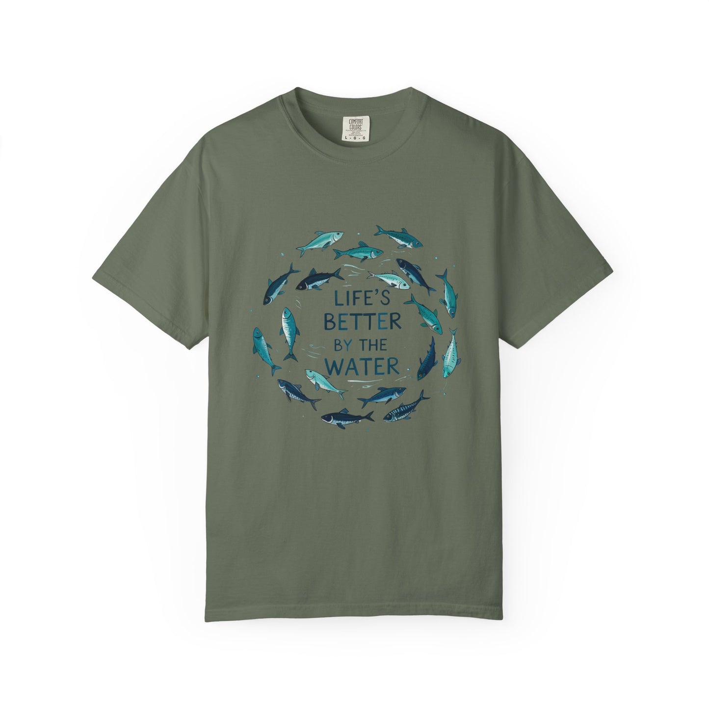 Comfort Colors® Life's Better by the Water Unisex Fishing Shirt, Fishing Lover's Tee, Funny Fishing Gift, Fathers Day, Husband Gift, Daddy Shirt, Grandpa