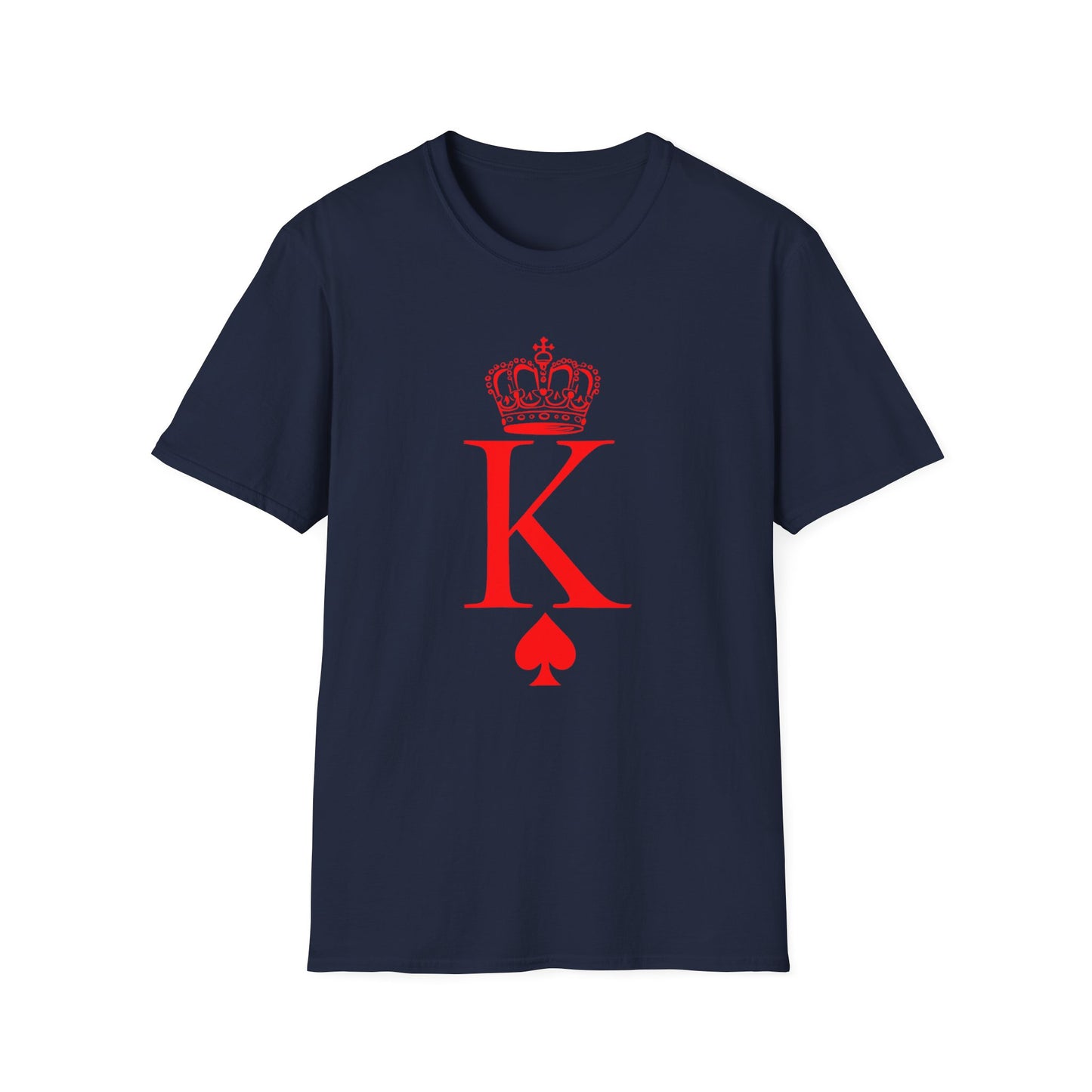 King of Hearts Poker T-Shirt, Unisex Softstyle Tee, Casual Gamer Apparel, Playing Cards Gift, Fun Party Wear, Card Game Outfit