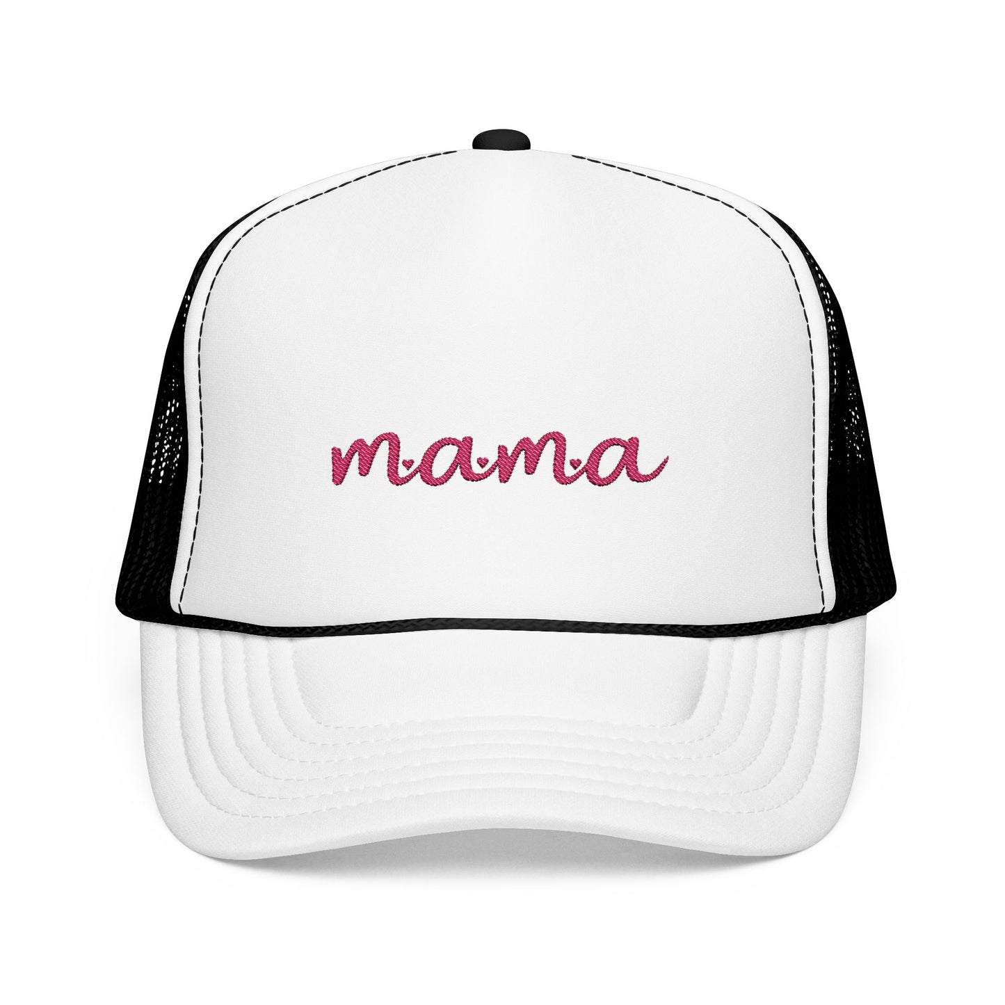Embroidered Mama Foam Trucker Hat, Stylish Headwear for Moms, Trendy Mother's Day Gift, Personalized Cap for Women, Custom Mom Hat