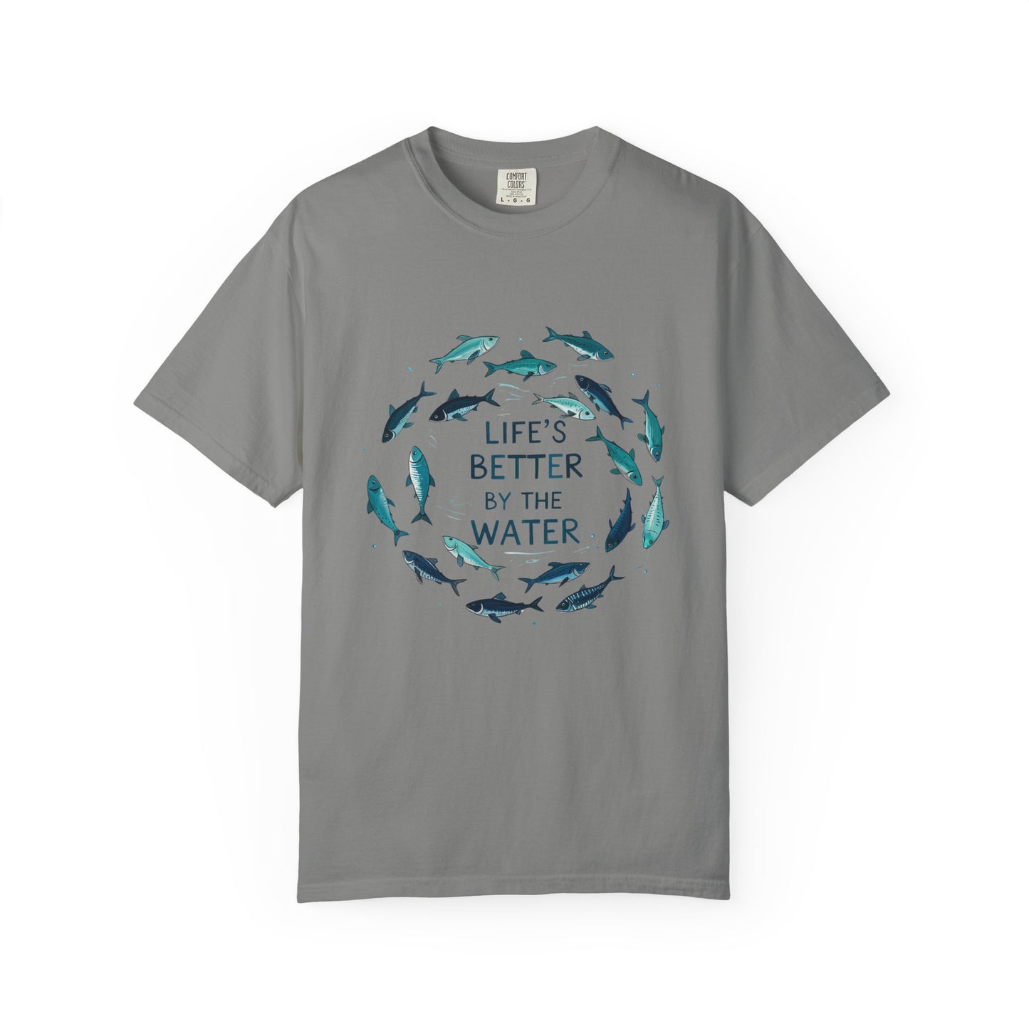 Comfort Colors® Life's Better by the Water Unisex Fishing Shirt, Fishing Lover's Tee, Funny Fishing Gift, Fathers Day, Husband Gift, Daddy Shirt, Grandpa