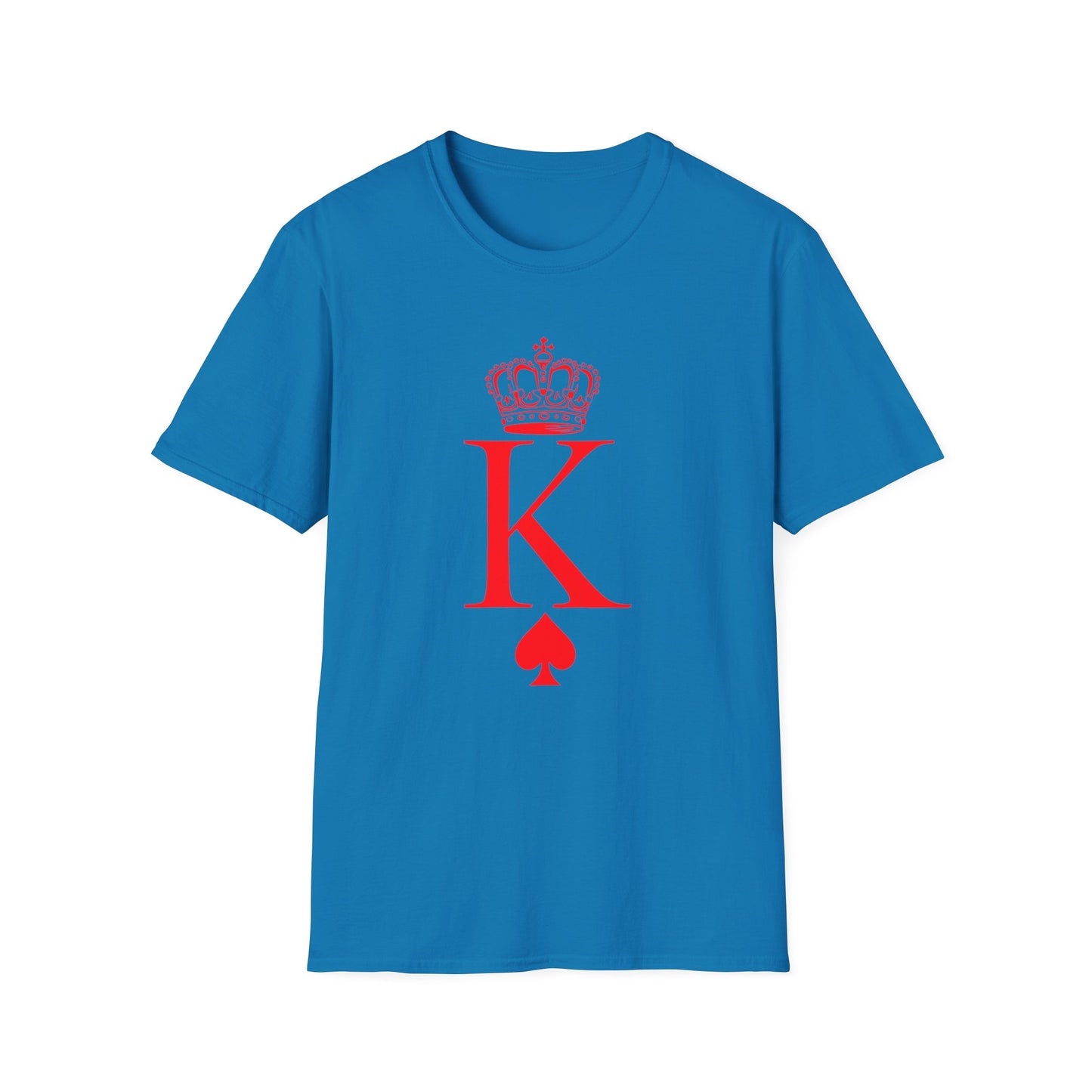 King of Hearts Poker T-Shirt, Unisex Softstyle Tee, Casual Gamer Apparel, Playing Cards Gift, Fun Party Wear, Card Game Outfit