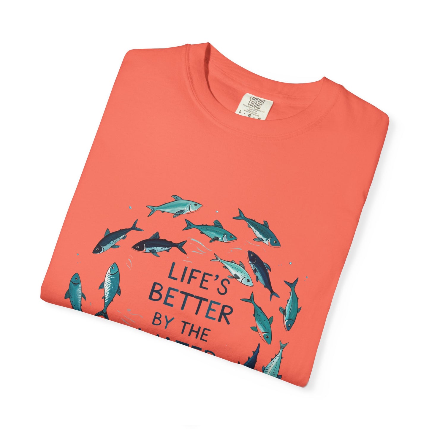 Comfort Colors® Life's Better by the Water Unisex Fishing Shirt, Fishing Lover's Tee, Funny Fishing Gift, Fathers Day, Husband Gift, Daddy Shirt, Grandpa