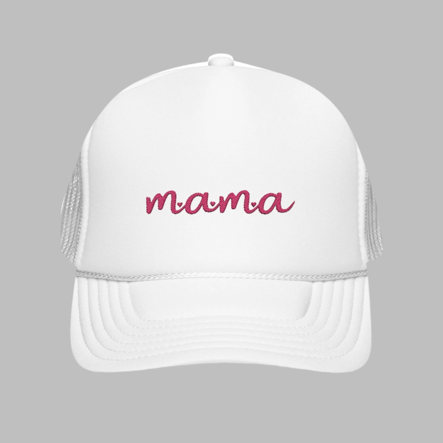 Embroidered Mama Foam Trucker Hat, Stylish Headwear for Moms, Trendy Mother's Day Gift, Personalized Cap for Women, Custom Mom Hat