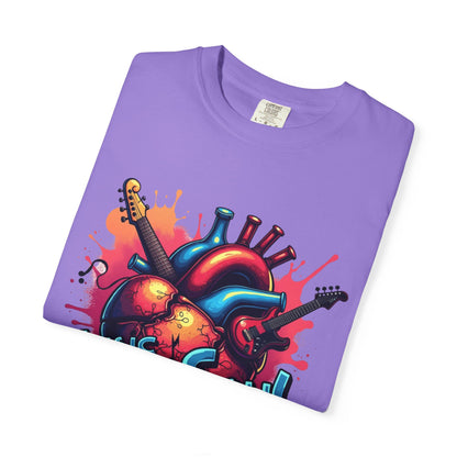 Comfort Colors® Music Saved My Soul Unisex Garment-Dyed T-Shirt - Vibrant Musical Heart Design