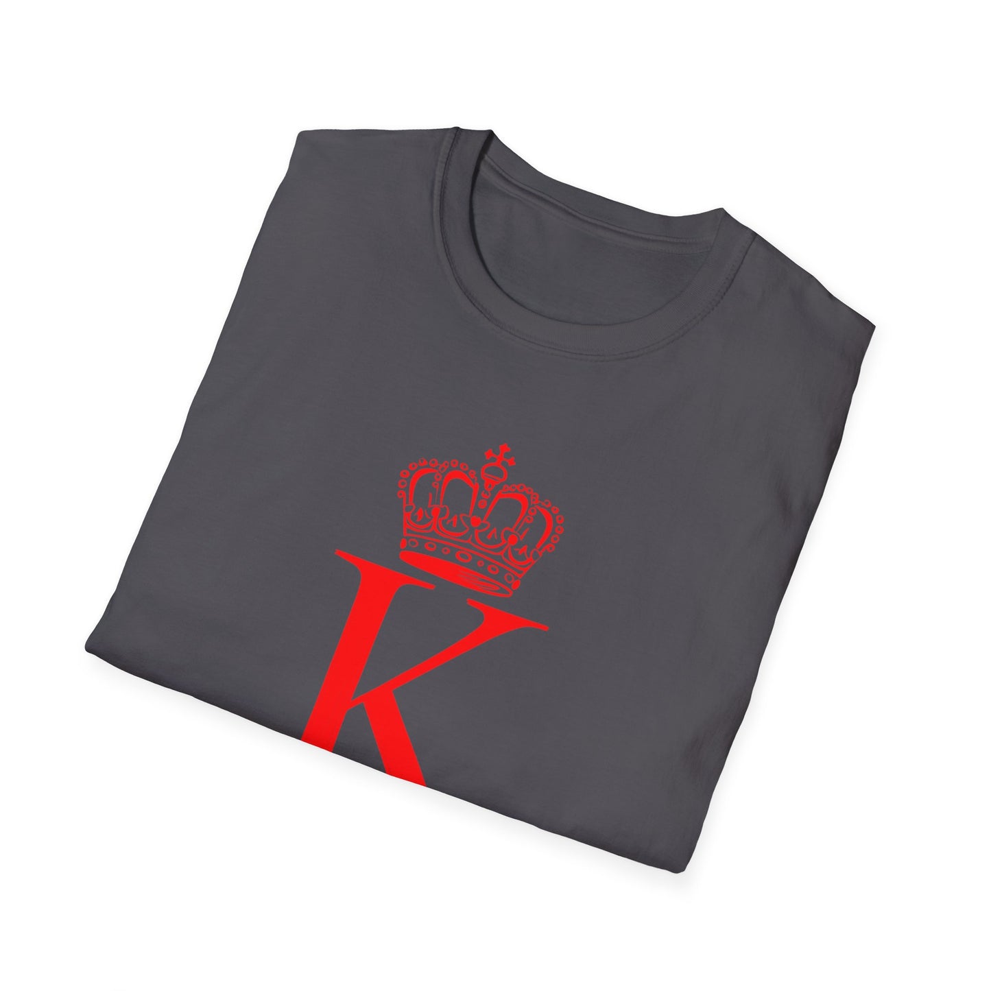 King of Hearts Poker T-Shirt, Unisex Softstyle Tee, Casual Gamer Apparel, Playing Cards Gift, Fun Party Wear, Card Game Outfit