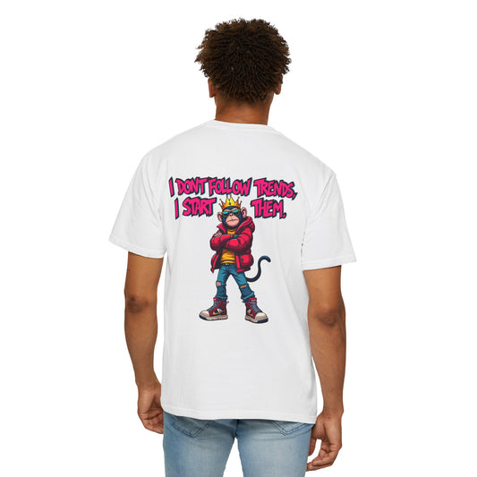 Cool Monkey Streetwear T-Shirt – Trend Starter Graphic Tee, Urban Crowned Ape Art, Hip Hop Style Shirt, Bold