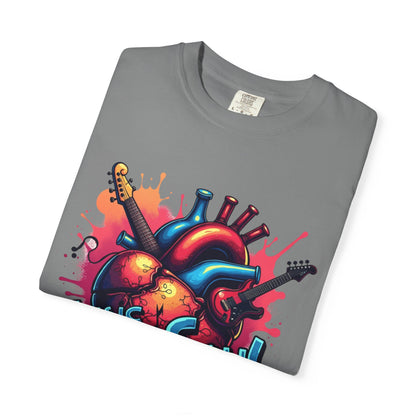 Comfort Colors® Music Saved My Soul Unisex Garment-Dyed T-Shirt - Vibrant Musical Heart Design