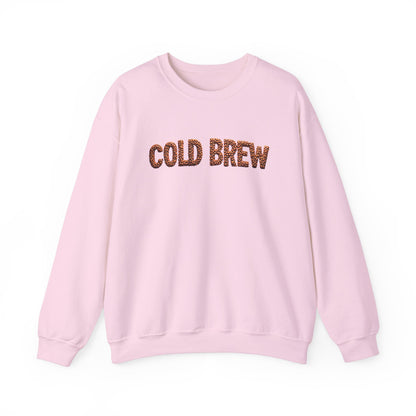 Cold Brew Sweatshirt - Gift for Coffee Lovers, Coffee Addicts, Caffeine Junkies, Daily Coffee Drinkers, Crewneck Sweatshirt