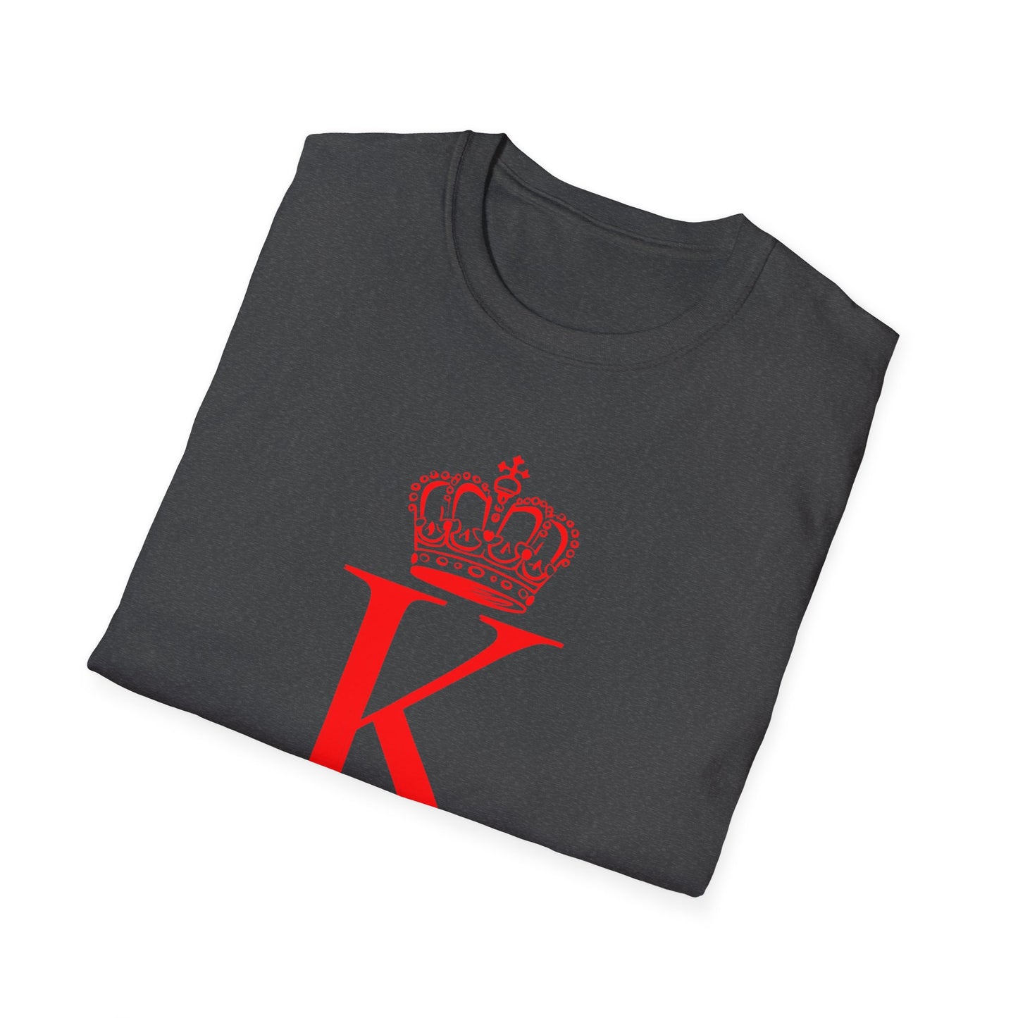 King of Hearts Poker T-Shirt, Unisex Softstyle Tee, Casual Gamer Apparel, Playing Cards Gift, Fun Party Wear, Card Game Outfit