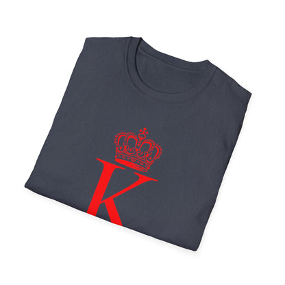 King of Hearts Poker T-Shirt, Unisex Softstyle Tee, Casual Gamer Apparel, Playing Cards Gift, Fun Party Wear, Card Game Outfit