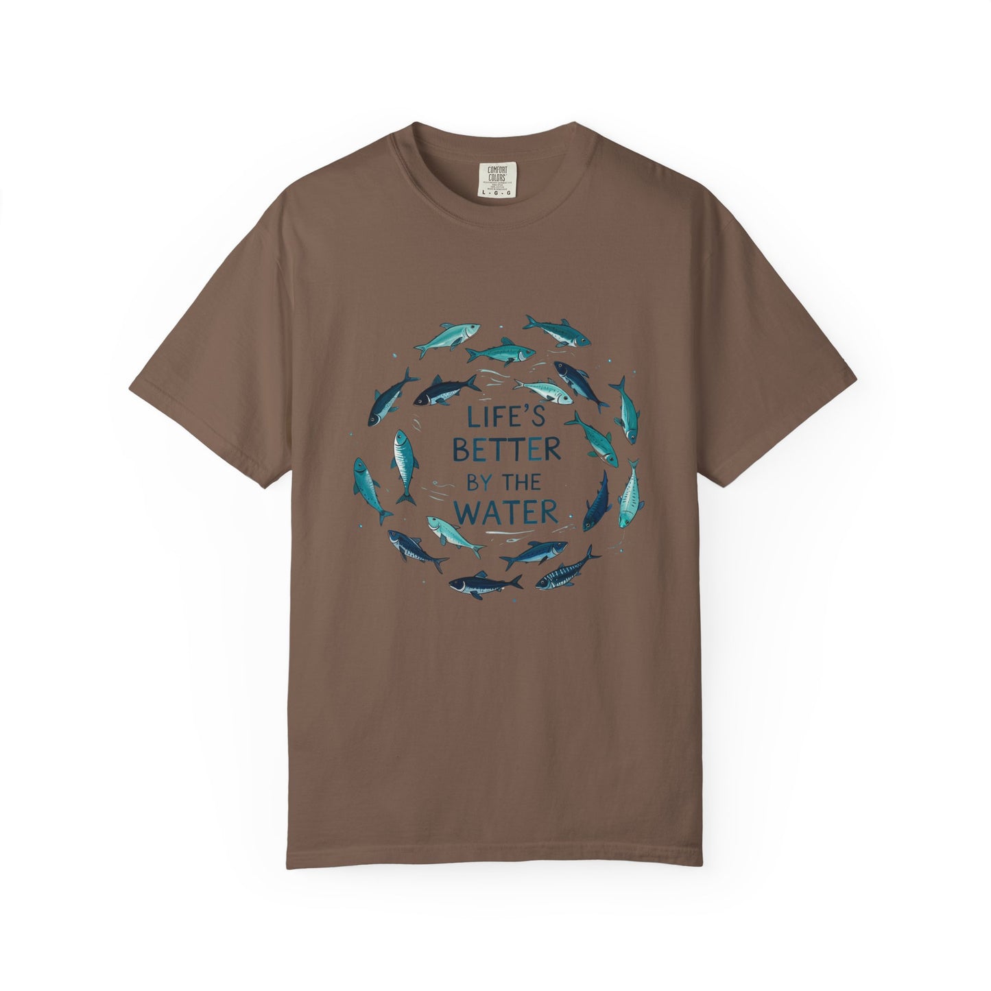 Comfort Colors® Life's Better by the Water Unisex Fishing Shirt, Fishing Lover's Tee, Funny Fishing Gift, Fathers Day, Husband Gift, Daddy Shirt, Grandpa