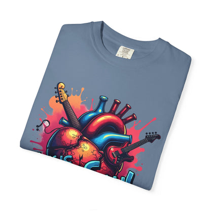 Comfort Colors® Music Saved My Soul Unisex Garment-Dyed T-Shirt - Vibrant Musical Heart Design