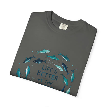 Comfort Colors® Life's Better by the Water Unisex Fishing Shirt, Fishing Lover's Tee, Funny Fishing Gift, Fathers Day, Husband Gift, Daddy Shirt, Grandpa