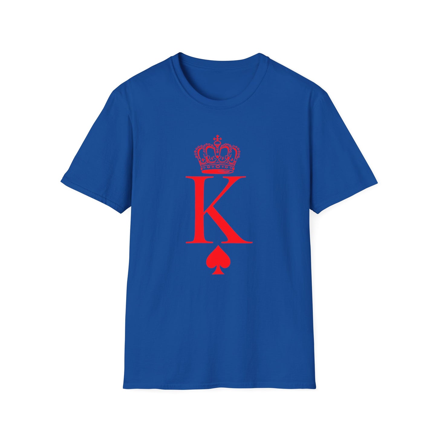 King of Hearts Poker T-Shirt, Unisex Softstyle Tee, Casual Gamer Apparel, Playing Cards Gift, Fun Party Wear, Card Game Outfit