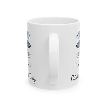 Catch of the Day Fishing Ceramic Mug | Fisherman Gift, Fishing Lover, Fishing Decor, Angler Mug, Fishing Gifts for Dad, Coffee Cup, Tea Mug,