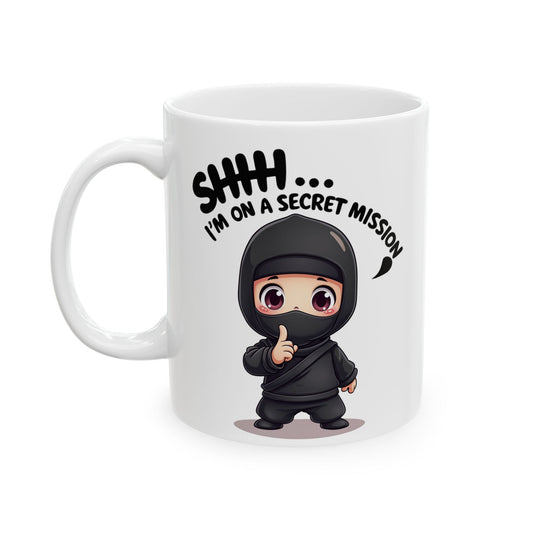 Ninja Mug - Ceramic Cup for Kids Gift & Birthday Party Favor, Ninja Fans, Cool Collectible, 11oz Mug - Ninja Birthday