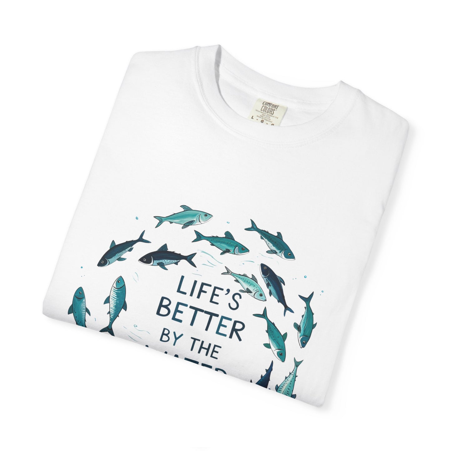 Comfort Colors® Life's Better by the Water Unisex Fishing Shirt, Fishing Lover's Tee, Funny Fishing Gift, Fathers Day, Husband Gift, Daddy Shirt, Grandpa