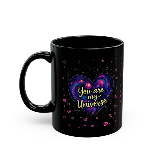 Cosmic Love Mug, Inspirational Gift for Lovers, Valentine's Day Coffee Cup, Space Fan, Birthday Present, Heartwarming Tea Mug