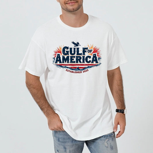 Patriotic Shirt, Gulf of America Tee, Summer Vibes 2025 Tshirt, Republican Gift, American Pride 4th July, Unisex Cotton Top
